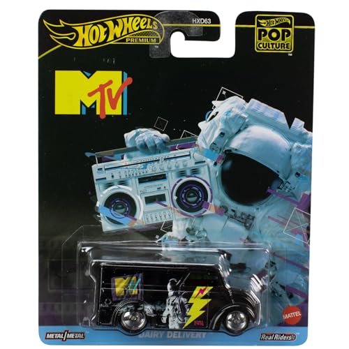 Hot Wheels Music TV Van Modell Dairy Delivery - Die Cast Maßstab 1:64 - Länge 7 cm - HVJ44 - Serie Pop Culture von Hot Wheels