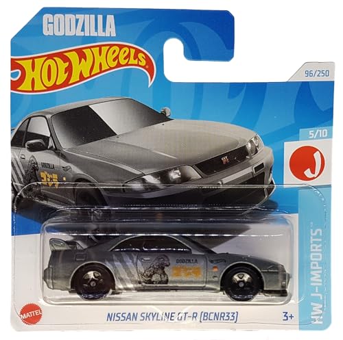 Hot Wheels - Nissan Skyline GT-R [BCNR33] - HW J-Imports 5/10 - HTD96 - Short Card - Godzilla - grau metallic - Mattel 2024 – 1:64 von Hot Wheels