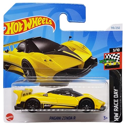 Hot Wheels - Pagani Zonda R - HW Race Day 3/10 - HTD82 - Short Card - Supersportwagen - gelb - Mattel 2024 – 1:64 von Hot Wheels