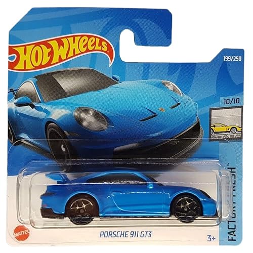 Hot Wheels - Porsche 911 GT3 - Factory Fresh 10/10 - HCT22 - Short Card - blau - Mattel 2022 von Grehge