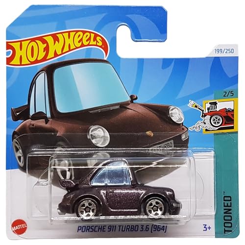 Hot Wheels - Porsche 911 Turbo 3.6 [964] - Tooned 2/5 - HTB41 - Short Card - Metalflake Dark Purple - Mattel 2024-1:64 von Hot Wheels