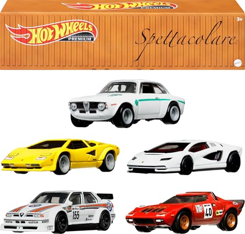 Hot Wheels Premium Car Culture Set mit 5 Spielzeugautos in Sammelbehälter, Che Figata Die-Cast 1:64, Maßstab 5 Stück von Hot Wheels