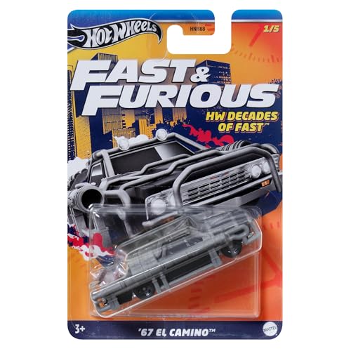 Fast and Furious Die Cast Modellauto Chevy EL Camino '67 - HW Decades of Fast - Maßstab 1/64 Länge 7 cm - Hot Wheels HRW41 von Hot Wheels