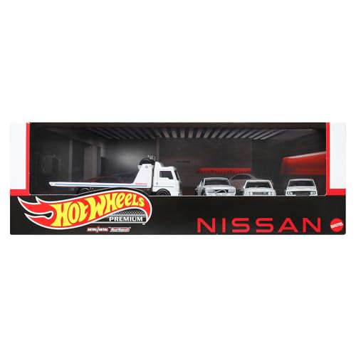 Hot Wheels Sammlerfahrzeug für Nissan im Maßstab 1:64 aus der Premium-Kollektion, für Kinder ab 3 Jahren von Mattel