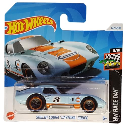 Hot Wheels - Shelby Cobra Daytona Coupe - HW Race Day 5/10 - HTC77 - Short Card - Gulf Design - Good Year - Mattel 2024 - 1:64 von Hot Wheels