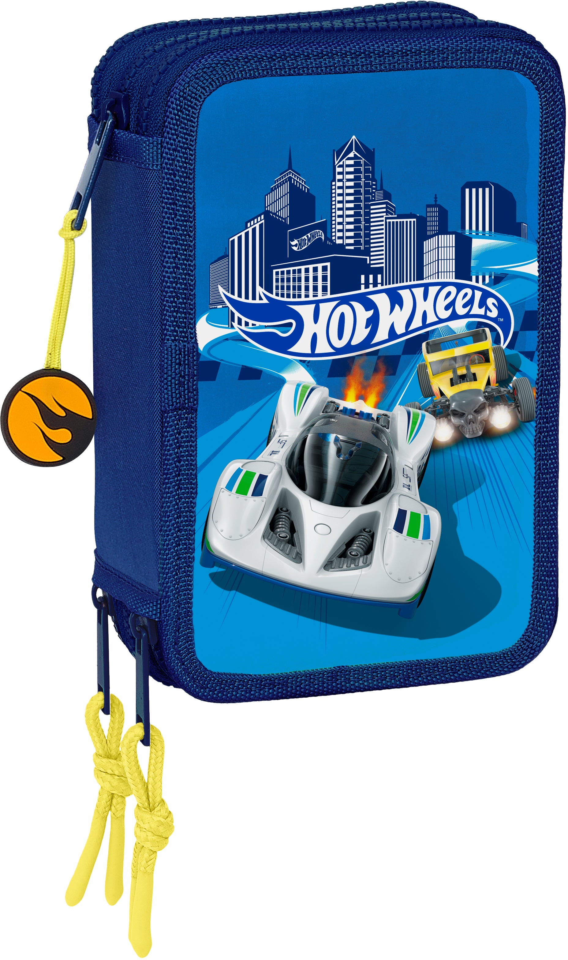 Hot Wheels Sonny Dreifach-Federmäppchen, Blau von Hot Wheels