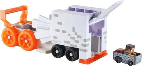 Hot Wheels Spielzeugautobahn-Set, RacerVerse Minecraft Ghast Großwerfer und Schlepper mit & Die-Cast Steve Fahrzeug Hot Wheels Spielzeugautobahn-Set, RacerVerse Minecraft Ghast Großwerfer und Schlepper mit & Die-Cast Steve Fahrzeug von Hot Wheels