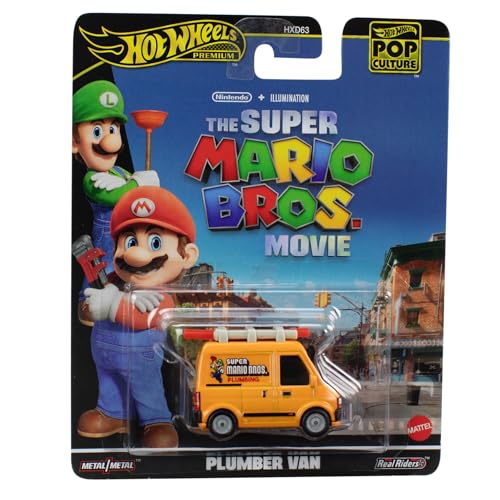 Hot Wheels Super Mario Bros Der Film Modell DieCast Kasten PLUMBER Van von - Maßstab 1/64 Länge 5 cm HXF03 von Hot Wheels