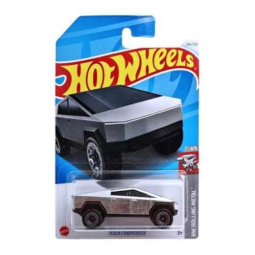 Hot Wheels - Tesla Cybertruck - HW Rolling Metal 4/5 - HTB55 - Short Card - ZAMAC - Mattel 2024 – 1:64 von Hot Wheels