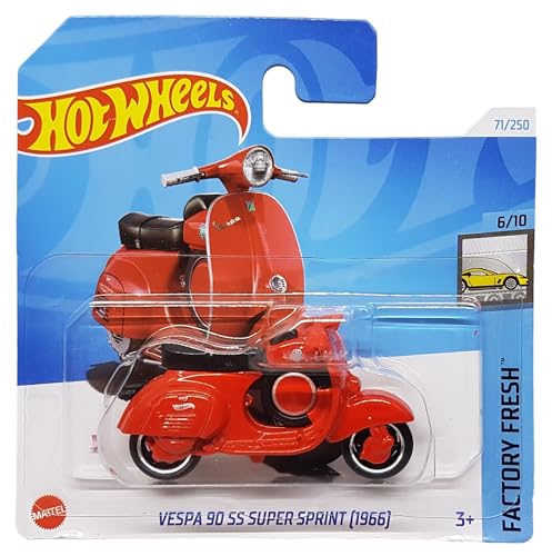 Hot Wheels - Vespa 90 SS Super Sprint [1966] - Factory Fresh 6/10 - HRY52 - Short Card - Motorrad - rot - Mattel 2024-1:64 von Hot Wheels