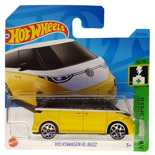 Hot Wheels - Volkswagen ID. Buzz - HW Green Speed 10/10 - HKG51 - Short Card - VW - gelb schwarz - Mattel 2023 von Hot Wheels