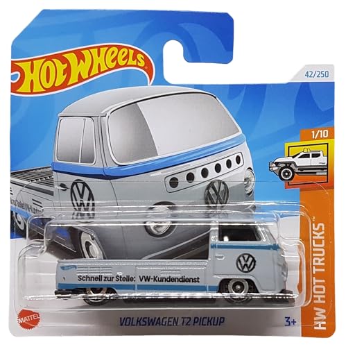 Hot Wheels - Volkswagen T2 Pickup - HW Hot Trucks 1/10 - HTD04 - Short Card - VW-Kundendienst - grau - Mattel 2024 - 1:64 von Hot Wheels