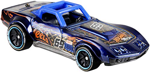 Hot Wheels id FXB19 - Die-Cast Fahrzeug 1:64 69 Corvette Racer mit NFC-Chip zum Scannen iD App, Auto Spielzeug ab 8 Jahren, Mehrfarbig von Hot Wheels