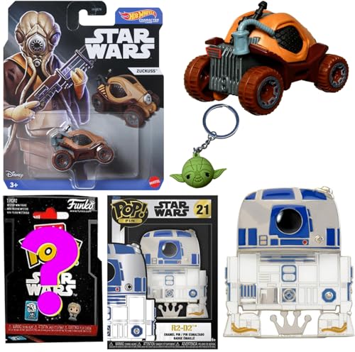 Star Wars Bundled with Cool Team Crew NCC + Star Wars Darth Vader Mini Fig & Retro Twilight Zone & Movie Blind Bag Hanger 4 Items von Hot Wheels