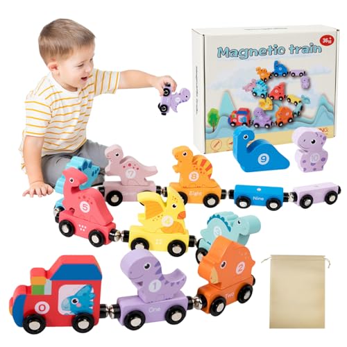 HouYa-Tec Holzspiele Kinder 1-4 Jahre, Zug Holz Spielzeug für Kinder 1-4 Jahre Lernspiele Montessori 1-4 Jahre Autos Mädchen Geschenk Ostern Kind 1-4 Jahre von HouYa-Tec