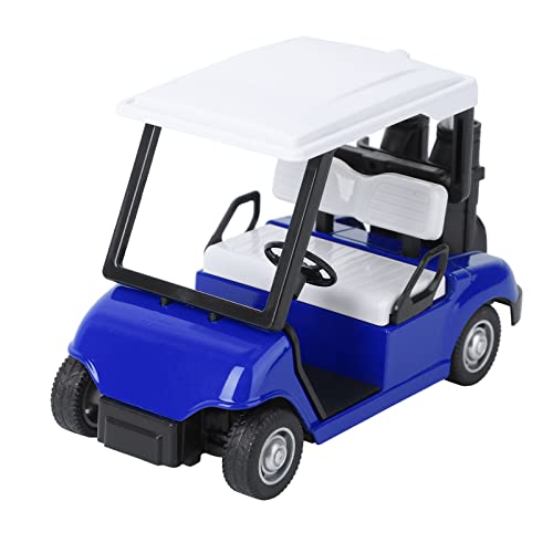 Housoutil Das-Cast-Modell Metal Golf Cart Model Blue 1:20 Der-Cast Metal Golfcart Vehikel Pull Action Golf Cart Miniatur-Spielzeugauto Mit Realistischem Design Sammelmodell von Housoutil