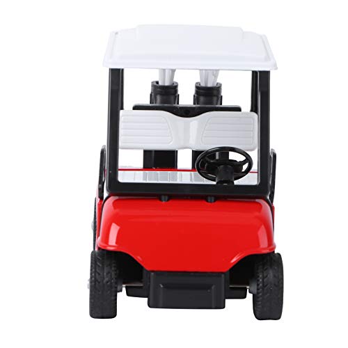 Housoutil Das-Cast-Modell Metallgolfwagen Modell Rot 1:20 Der-Cast Metal Golfcart Vehikel Pull Action Golf Cart Miniatur-Spielzeugauto Mit Realistischem Design Sammelmodell von Housoutil