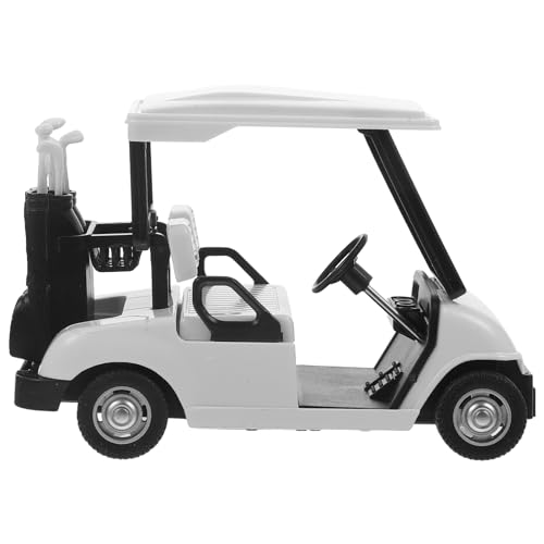 Housoutil Das-Cast-Modell Metallgolfwagen Modell Weiß 1:20 Der-Cast Metal Golfcart Vehikel Pull Action Golf Cart Miniatur-Spielzeugauto Mit Realistischem Design Sammelmodell von Housoutil