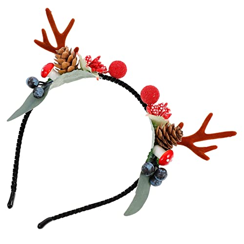 Housoutil Stirnband weihnachtliches Haar-Accessoire Blumen- Tier Haargummis weihnachtsgeweih kopfschmuck Weihnachtskopfbedeckung Weihnachten Hirschohren Trompete Haarschmuck von Housoutil