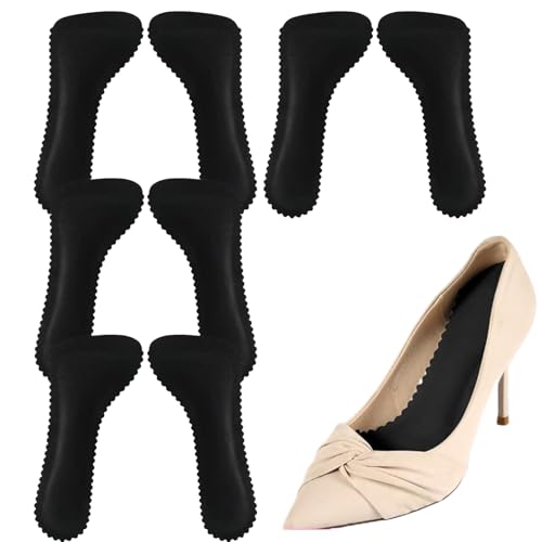 4 Paar High-Heel-Einlagen für Damen, 3/4 unsichtbare, selbstklebende Ferseneinlagen, Kissen, rutschfeste und schweißabsorbierende Einlegesohlen, Fußgewölbeunterstützung für Abendschuhe, Sandalen, flac von HoveeLuty