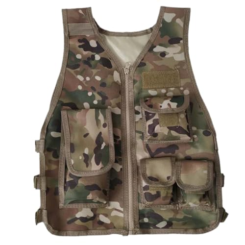 Armeekostüm für Jungen, 600D Camouflage, atmungsaktive taktische Kinderweste mit Paketen und verstellbaren Einsätzen, Jungenweste für Spiele oder Training, große Jungenweste, Swat-Kostüm für Kind Armeekostüm für Jungen, 600D Camouflage, atmungsaktive taktische Kinderweste mit Paketen und verstellbaren Einsätzen, Jungenweste für Spiele oder Training, große Jungenweste, Swat-Kostüm für Kind von HoveeLuty