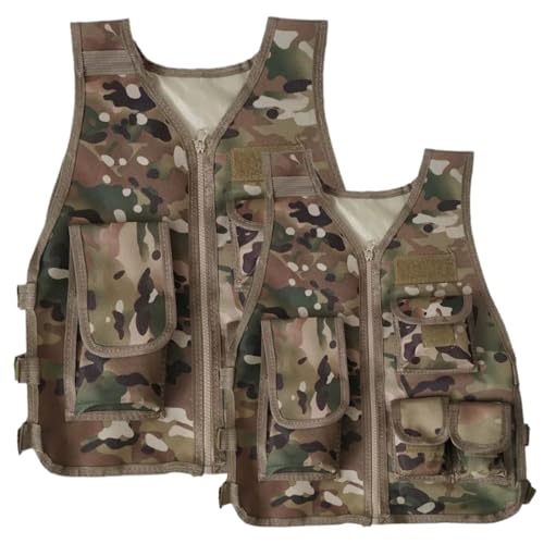 Armeekostüm für Jungen, 600D Camouflage, atmungsaktive taktische Kinderweste mit Paketen und verstellbaren Einsätzen, Jungenweste für Spiele oder Training, taktische Kinderweste, Swat-Kostüm für Armeekostüm für Jungen, 600D Camouflage, atmungsaktive taktische Kinderweste mit Paketen und verstellbaren Einsätzen, Jungenweste für Spiele oder Training, taktische Kinderweste, Swat-Kostüm für von HoveeLuty