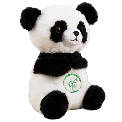 Atmendes Stofftier Panda-Plüsch Realistisch 5,9x12,6 Zoll Leuchtendes und atmendes Plüsch mit Schlaflied Angstlinderung Beruhigender kuscheliger Stoffpanda für Kinder Plüschpanda Plüsch-Panda-Spielzeu von HoveeLuty