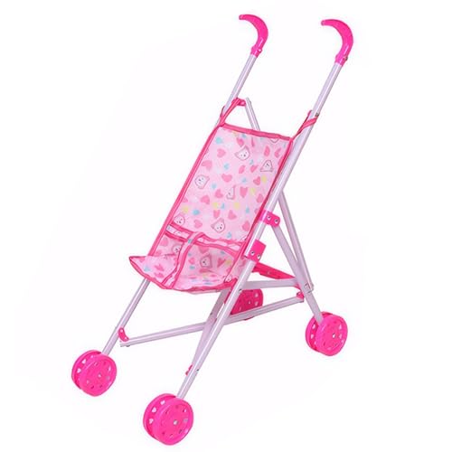 Babypuppen-Kinderwagen, 9,84 X 19,29 X 20,87 Zoll, Puppen-Kinderwagen, Faltbarer Kinderwagen FüR Puppen Mit Stabilem Rahmen, Spielzeug-Kinderwagen FüR Kleinkinder, Jungen, MäDchen, Kleine Kinder, Kind von HoveeLuty