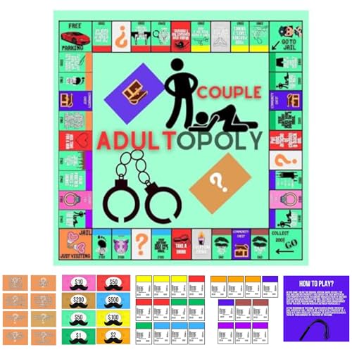 Couple Games For Date Paper Funny Adult Couples Night Board Games with Dares 2 Player Dating Bonding Couples Card Game for Night Clubs, Anniversary, Valentines Couples Board Games Adult Games for G von HoveeLuty