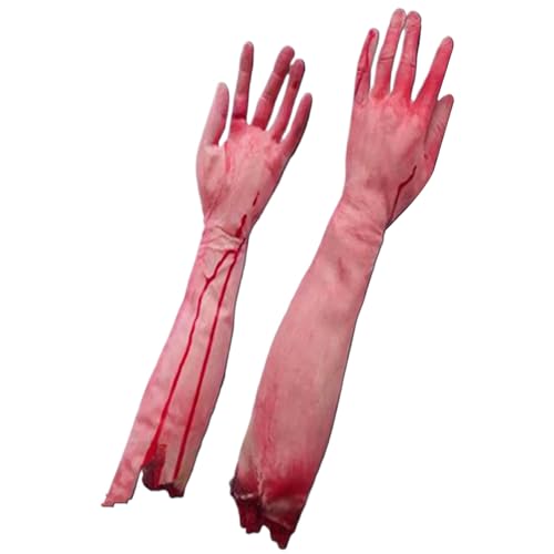 Halloween-Hände, 1 Paar 20 Zoll abgetrennter gefälschter Arm, Horror blutige gefälschte Körperteile, Vinyl-Halloween-Körperteile für Spukhaus-Halloween-Dekor. Gefälschter Arm, gefälschte Körperteile, von HoveeLuty