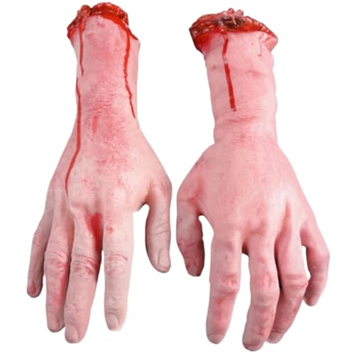 Halloween-Hände Halloween Gefälschter Menschlicher Arm 1 Paar 30 Cm Abgetrennte Gefälschte Hand Horror Blutige Gefälschte Körperteile Aus Vinyl Halloween-Körperteile Künstlicher Arm Künstlicher Abgetr von HoveeLuty