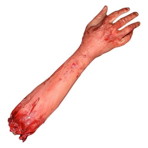 Halloween-Horror mit abgetrenntem Arm, blutiges gefälschtes Werkzeug, gebrochener Arm, Streichtrick, Halloween-Party-Requisiten, Halloween-Horror, blutiger gefälschter abgetrennter Arm, Halloween mit von HoveeLuty