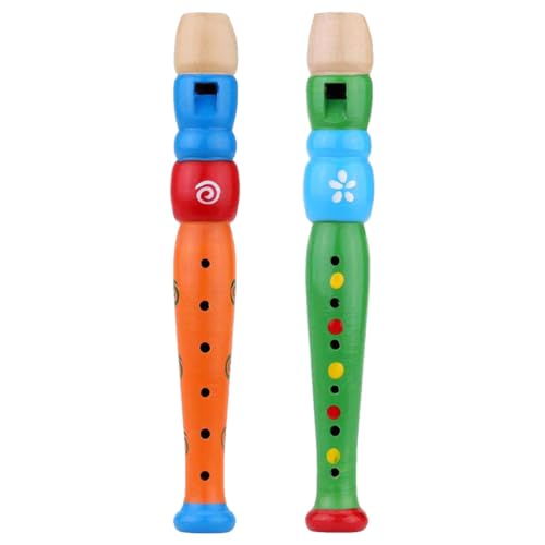 Hölzernes Kinderflöte-Musikinstrument, leichtes, frühpädagogisches Flötenspielzeug, zufällige Farbe, Kinderflöte, Kinder-Musikinstrument, Flöte, , Holzflötenspielzeug von HoveeLuty