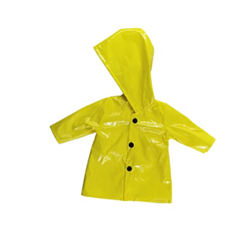 HoveeLuty 18 Zoll Puppen Regenmantel Gelbe Regenjacke Puppenkleidung für 18 Zoll Mädchenpuppen Puppenkleidung Puppenoutfits Mädchenpuppe Regenmantel 18 Zoll Puppenregenjacke von HoveeLuty