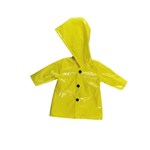 HoveeLuty 18 Zoll Puppen Regenmantel Gelbe Regenjacke Puppenkleidung für 18 Zoll Mädchenpuppen Puppenoutfits Mädchenpuppe Regenmantel Puppenkleidung 18 Zoll Puppenregenjacke von HoveeLuty