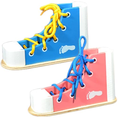 HoveeLuty 2-teiliges Schuhbindetraining für Kinder, Holzschnürsenkel-Sneaker-Schuhbindetraining, Lernen Sie, Schuhe zu binden, Lernspielzeug, Montessori- für Kinder im Vorschulalter, So bi HoveeLuty 2-teiliges Schuhbindetraining für Kinder, Holzschnürsenkel-Sneaker-Schuhbindetraining, Lernen Sie, Schuhe zu binden, Lernspielzeug, Montessori- für Kinder im Vorschulalter, So bi von HoveeLuty