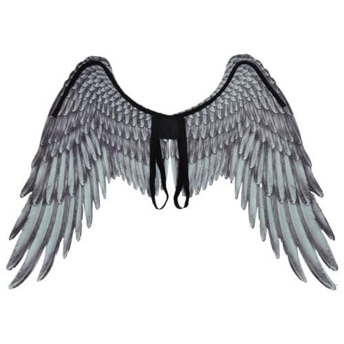 HoveeLuty Angel Wing 41.3x29.5 Inch Black Wing Halloween Black Angel Costume Non-Woven Fabric Cosplay Wing for Adults Carnival Halloween Costume Cosplay Props Black Angel Wing Cosplay Wing Black Wing von HoveeLuty