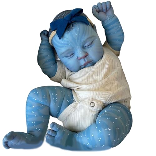 HoveeLuty Babypuppen-Set, 50, 8 cm, realistische weiche Blaue Babypuppe mit Schnuller, Stillflasche, Kleidung, Stirnband, Windeln für Kinder, weiche Babypuppe, realistische Babypuppen, Mädchen- HoveeLuty Babypuppen-Set, 50, 8 cm, realistische weiche Blaue Babypuppe mit Schnuller, Stillflasche, Kleidung, Stirnband, Windeln für Kinder, weiche Babypuppe, realistische Babypuppen, Mädchen- von HoveeLuty