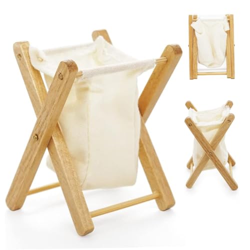 HoveeLuty Miniatur-Wäschekorb im Maßstab 1:12, Puppenhaus-Miniatur-Wäschekorb, Puppenhaus-Dekorationszubehör, Mini-Klappwäschekorb für -Dekor, Mini-Klappwäschekorb HoveeLuty Miniatur-Wäschekorb im Maßstab 1:12, Puppenhaus-Miniatur-Wäschekorb, Puppenhaus-Dekorationszubehör, Mini-Klappwäschekorb für -Dekor, Mini-Klappwäschekorb von HoveeLuty