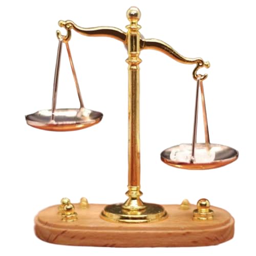 Puppenhausmöbel, Waage, Miniatur-Puppenhauszubehör mit Gewichten, Retro-Miniaturen im Maßstab 1:12, Spielzeug für Puppenhausszenen, Kuchendekoration, Miniatur-Puppenhauszubehör Puppenhausmöbel, Waage, Miniatur-Puppenhauszubehör mit Gewichten, Retro-Miniaturen im Maßstab 1:12, Spielzeug für Puppenhausszenen, Kuchendekoration, Miniatur-Puppenhauszubehör von HoveeLuty