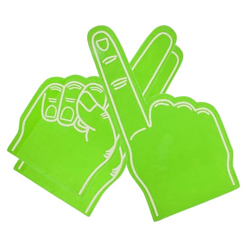 HoveeLuty Schaumstofffinger für Sport, riesiger Schaumstofffinger, 45, 7 cm, Schaumstoffhand, Cheerleading- für Sport, Cheerleading, Schule, Sportspiele, Partyzubehör, 3 Stück, grü HoveeLuty Schaumstofffinger für Sport, riesiger Schaumstofffinger, 45, 7 cm, Schaumstoffhand, Cheerleading- für Sport, Cheerleading, Schule, Sportspiele, Partyzubehör, 3 Stück, grü von HoveeLuty
