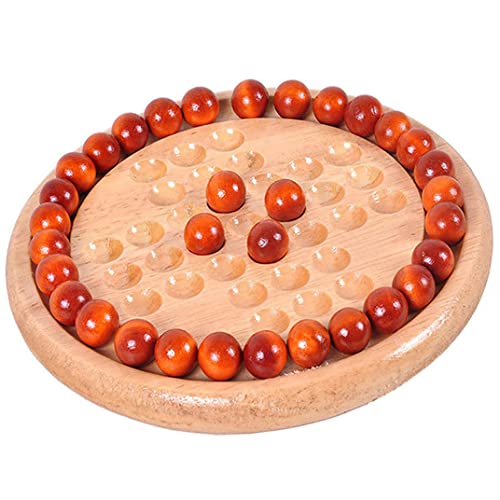 HoveeLuty Wooden Ball Challenge Brettspiel Marble Chese for Fun Denksportaufgabe Freizeit Weihnachtsfeierspiel Wooden Marble Brettspiel Wooden Brettspiel Board Wooden Sol von HoveeLuty