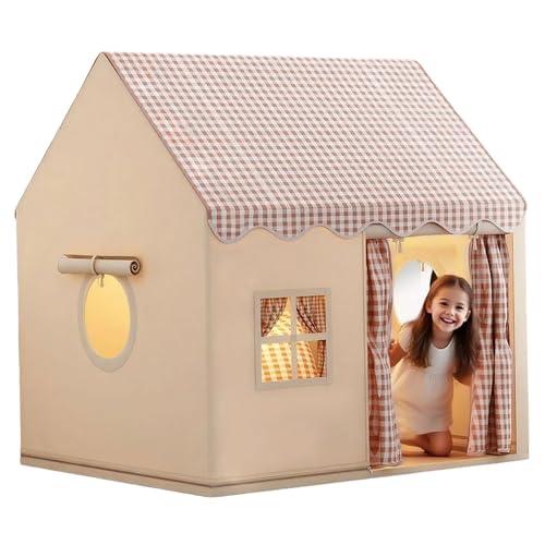 Kinderzelt für den Innenbereich, 119 x 99 x 130 cm, atmungsaktives Spielzelt mit Tür und Fenster, faltbares Kinderspielhaus mit abnehmbarer Metallstütze für Jungen und Mädchen, Kinderspielzelt, Ki Kinderzelt für den Innenbereich, 119 x 99 x 130 cm, atmungsaktives Spielzelt mit Tür und Fenster, faltbares Kinderspielhaus mit abnehmbarer Metallstütze für Jungen und Mädchen, Kinderspielzelt, Ki von HoveeLuty