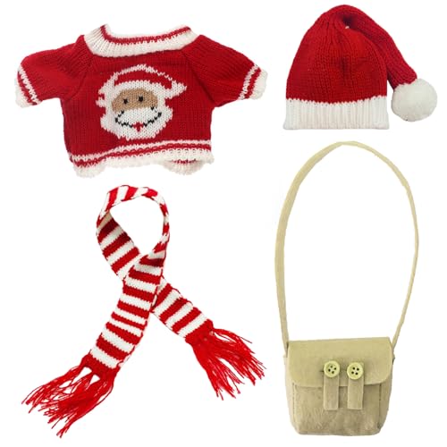 Kuscheltierkleidung, süßes Puppenkostüm zu Weihnachten, inklusive Weihnachtsmütze, Schal, Pullover und Tasche für Weihnachts-Abschlussfeiergeschenke, Plüschkleidung, Puppenkleidung, Kuscheltierzu Kuscheltierkleidung, süßes Puppenkostüm zu Weihnachten, inklusive Weihnachtsmütze, Schal, Pullover und Tasche für Weihnachts-Abschlussfeiergeschenke, Plüschkleidung, Puppenkleidung, Kuscheltierzu von HoveeLuty