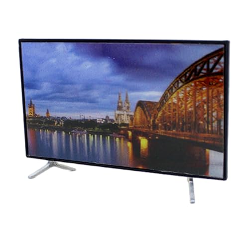 Mini-TV-Spielzeug, Puppenhausmöbel, Spielzeugfernseher im Maßstab 1:12, lebensechter Puppenhausfernseher, 3, 3 x 1, 8 Zoll Miniaturmöbelzubehör für Heimwerker, Puppenhausfernseher, Miniatur-Puppenha Mini-TV-Spielzeug, Puppenhausmöbel, Spielzeugfernseher im Maßstab 1:12, lebensechter Puppenhausfernseher, 3, 3 x 1, 8 Zoll Miniaturmöbelzubehör für Heimwerker, Puppenhausfernseher, Miniatur-Puppenha von HoveeLuty