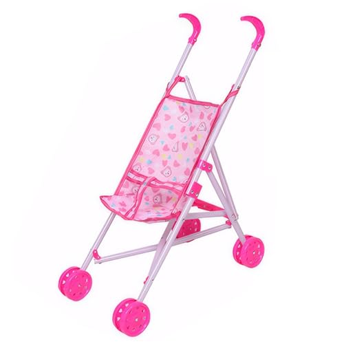 Puppenwagen für Puppen, 9,84 x 19,29 x 20,87 Zoll, faltbarer Kinderwagen für Puppen mit stabilem Rahmen, Spielzeug-Kinderwagen für Kleinkinder, Jungen, Mädchen, kleine Kinder, Kinderwagen für Puppen, von HoveeLuty