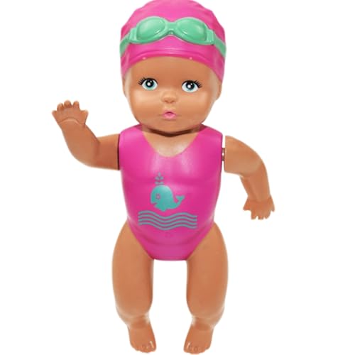 Schwimmerpuppe, bewegliche Gelenke, manuelle Schwimmbabypuppe, wasserdicht, süße Wasserbabypuppe für Badewanne, Pool, Wasserbabypuppenspielzeug, Mädchenbadebabypuppe, Wasserbabypuppe, Schwimmbabypuppe von HoveeLuty