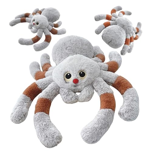 Spinne Plüsch Stofftier Rote Nase Halloween-Spinne Spinnen-Plüschkissen Spinnenkissen Bezauberndes Weiches Spinnen-Sofakissen Halloween-Plüsch Für Sofa Zuhause Halloween-Dekoration Geschenke L von HoveeLuty