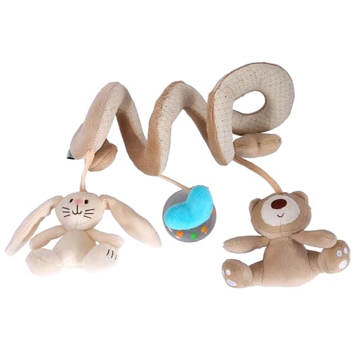 Spiralförmiges Autositzspielzeug, Bär, Kaninchen, zum Aufhängen, eingebaute Quietsche und Rasseln für Kinderbett, Kinderwagen, Kinderbett, Kindersitzspielzeug, zum Aufhängen, Autositz, Hängespielze Spiralförmiges Autositzspielzeug, Bär, Kaninchen, zum Aufhängen, eingebaute Quietsche und Rasseln für Kinderbett, Kinderwagen, Kinderbett, Kindersitzspielzeug, zum Aufhängen, Autositz, Hängespielze von HoveeLuty