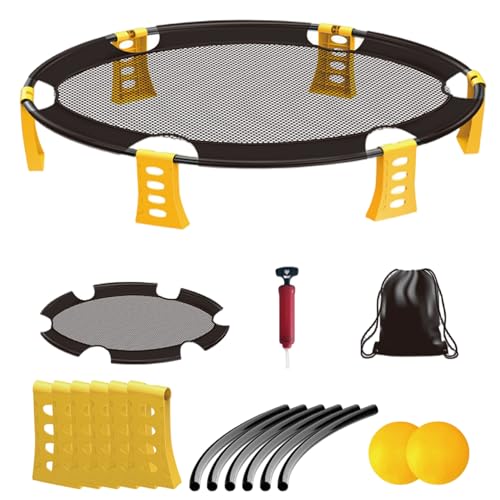 Strandspielzeug, Strandspiele, 87, 9 x 19, 1 cm, Outdoor-Spiele inklusive 2 Bällen, Netz, Tasche und Luftpumpe, perfekt für Kinder, Erwachsene, Familie, gelbe Outdoor-Spiele, Hofspiele Strandspielzeug, Strandspiele, 87, 9 x 19, 1 cm, Outdoor-Spiele inklusive 2 Bällen, Netz, Tasche und Luftpumpe, perfekt für Kinder, Erwachsene, Familie, gelbe Outdoor-Spiele, Hofspiele von HoveeLuty